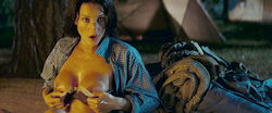 America Olive oiling up her breasts in the nude scene from Friday the 13th